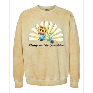 Bring On The Sunshine Graphic Tee Gift Colorblast Crewneck Sweatshirt