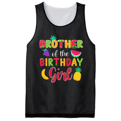 Brother Of The Birthday Fruity Theme Mommy Party Mesh Reversible Basketball Jersey Tank