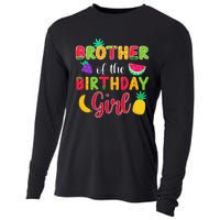 Brother Of The Birthday Fruity Theme Mommy Party Cooling Performance Long Sleeve Crew