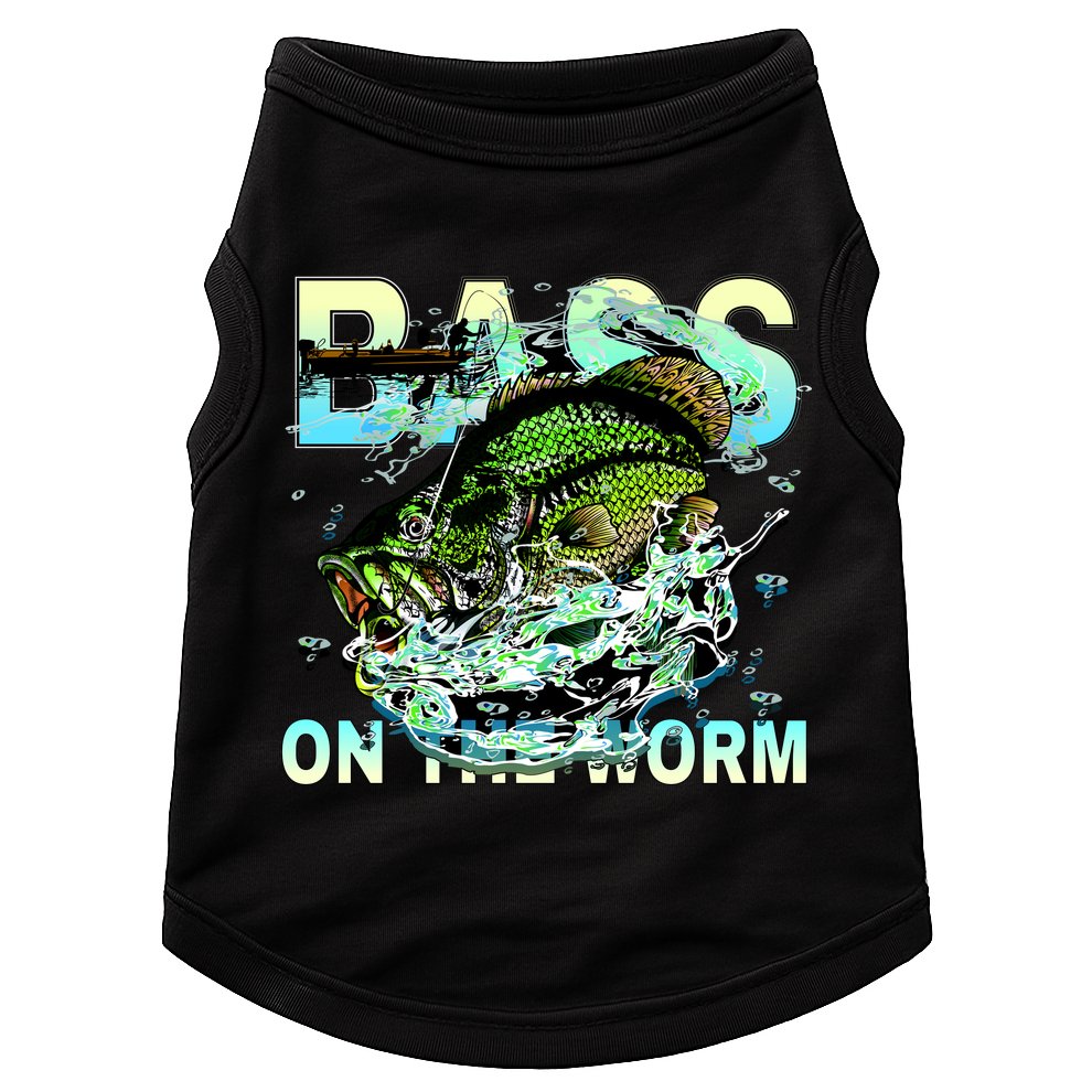 Bass On The Worm Doggie Tank