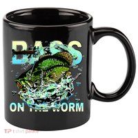 Bass On The Worm 11oz C Handle Ceramic Mug
