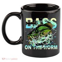 Bass On The Worm 11oz C Handle Ceramic Mug