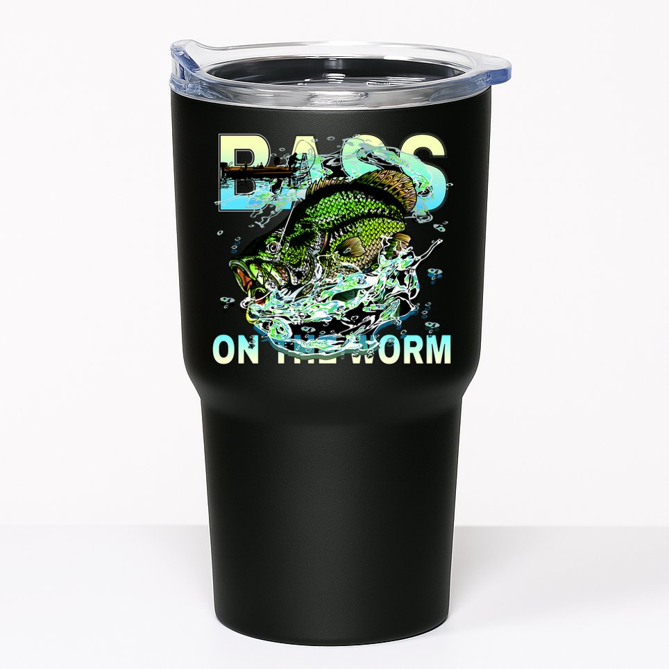 Bass On The Worm Tumbler