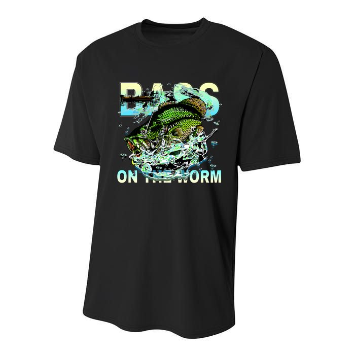 Bass On The Worm Youth Performance Sprint T-Shirt