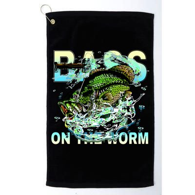 Bass On The Worm Golf Towel
