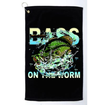 Bass On The Worm Platinum Collection Golf Towel