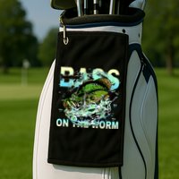 Bass On The Worm Golf Towel