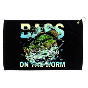 Bass On The Worm Grommeted Golf Towel