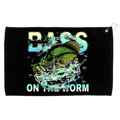 Bass On The Worm Grommeted Golf Towel