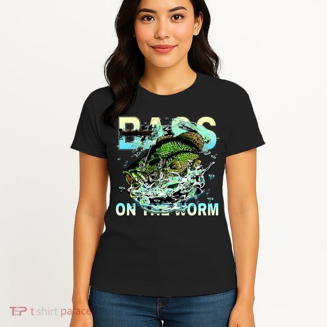 Bass On The Worm Womens T-Shirt