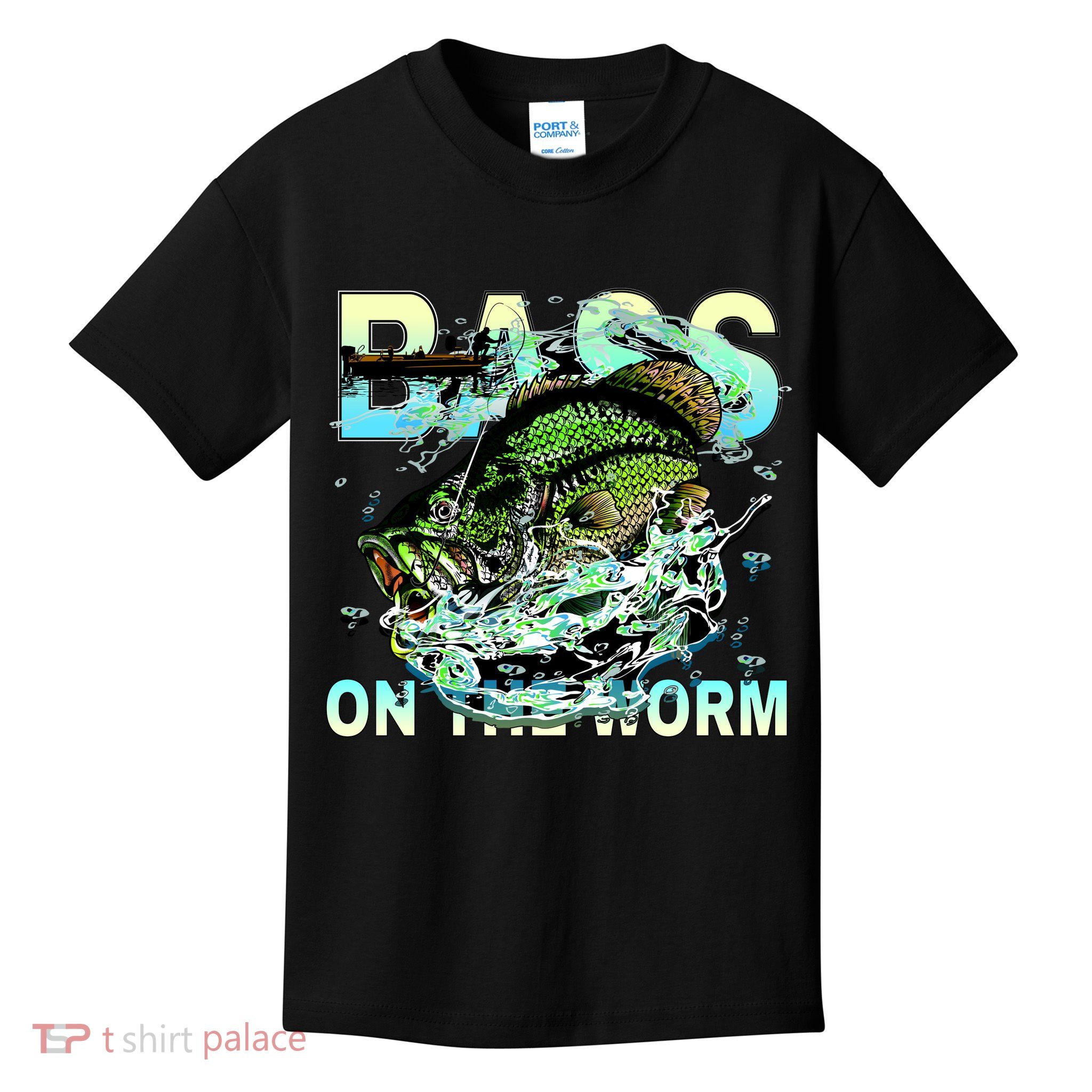 Bass On The Worm Kids T-Shirt