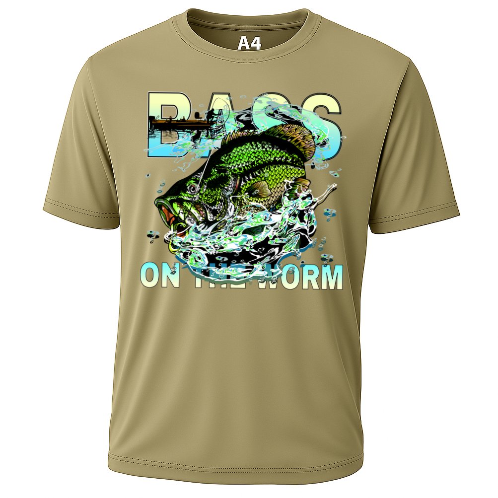 Bass On The Worm Performance Shirt