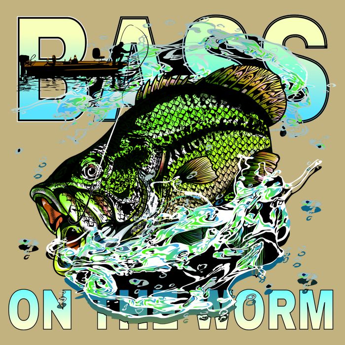 Bass On The Worm Performance Shirt