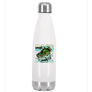 Bass On The Worm Stainless Steel Insulated Water Bottle