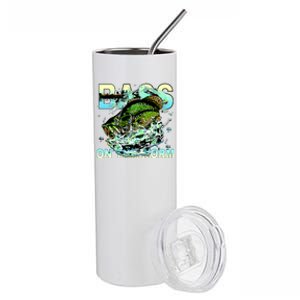 Bass On The Worm Stainless Steel Tumbler