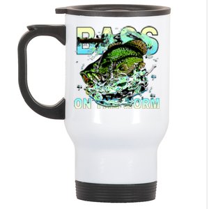 Bass On The Worm Stainless Steel Travel Mug