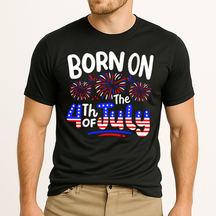 Born On The 4th Of July Birthday Party Usa Cooling Performance Crew T-Shirt
