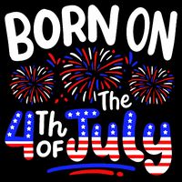 Born On The 4th Of July Birthday Party Usa Cooling Performance Crew T-Shirt