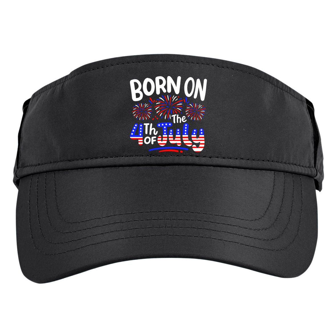 Born On The 4th Of July Birthday Party Usa Adult Drive Performance Visor