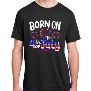 Born On The 4th Of July Birthday Party Usa Adult ChromaSoft Performance T-Shirt