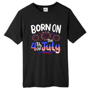 Born On The 4th Of July Birthday Party Usa Tall Fusion ChromaSoft Performance T-Shirt