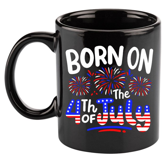 Born On The 4th Of July Birthday Party Usa 11oz C Handle Ceramic Mug
