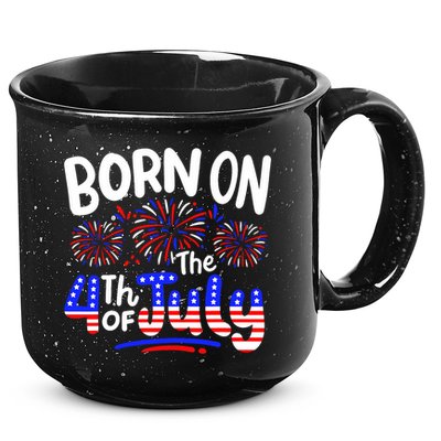 Born On The 4th Of July Birthday Party Usa 15oz Campfire Ceramic Mug