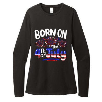 Born On The 4th Of July Birthday Party Usa Womens CVC Long Sleeve Shirt