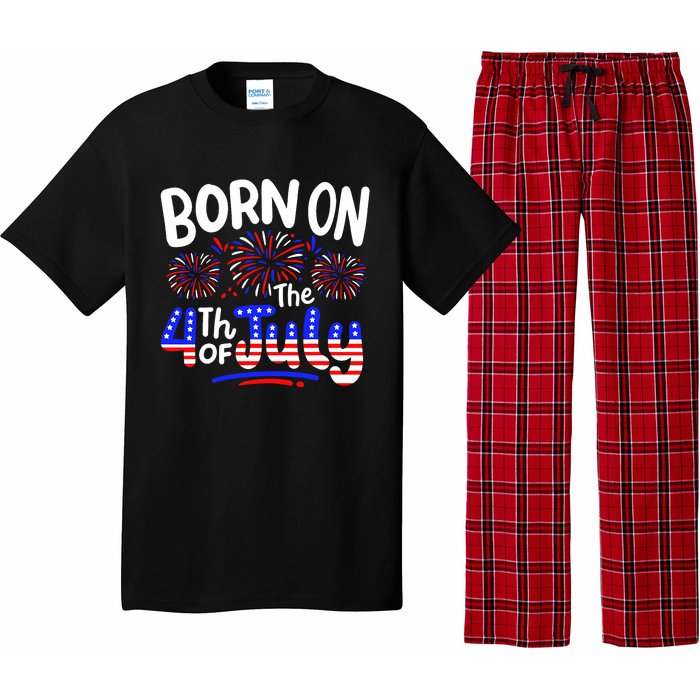 Born On The 4th Of July Birthday Party Usa Pajama Set