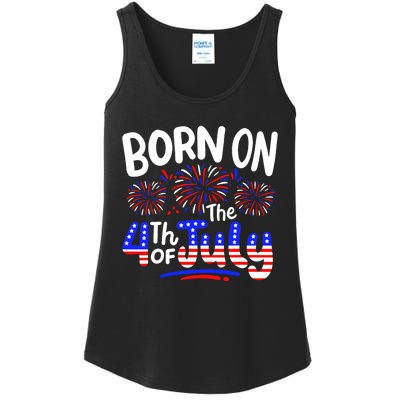 Born On The 4th Of July Birthday Party Usa Ladies Essential Tank