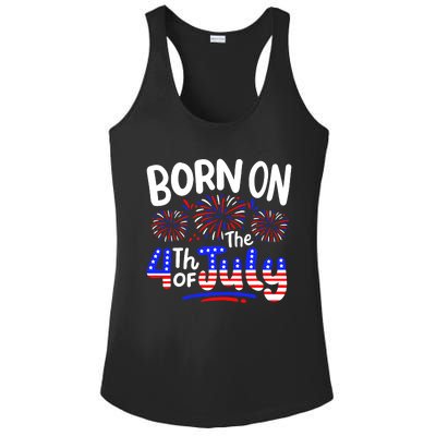 Born On The 4th Of July Birthday Party Usa Ladies PosiCharge Competitor Racerback Tank