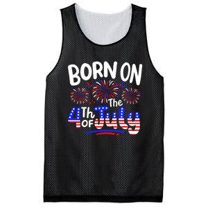 Born On The 4th Of July Birthday Party Usa Mesh Reversible Basketball Jersey Tank