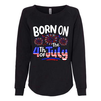 Born On The 4th Of July Birthday Party Usa Womens California Wash Sweatshirt