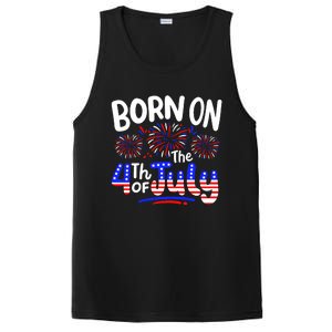 Born On The 4th Of July Birthday Party Usa PosiCharge Competitor Tank