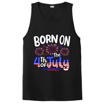 Born On The 4th Of July Birthday Party Usa PosiCharge Competitor Tank