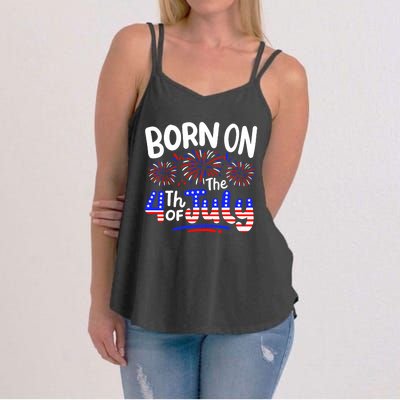 Born On The 4th Of July Birthday Party Usa Women's Strappy Tank