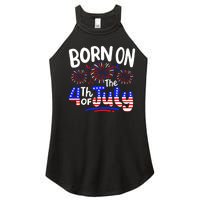 Born On The 4th Of July Birthday Party Usa Women's Perfect Tri Rocker Tank