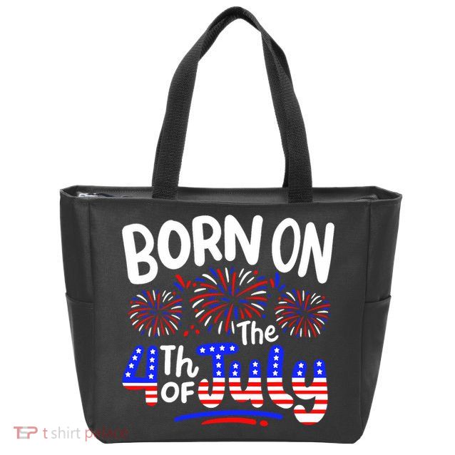 Born On The 4th Of July Birthday Party Usa Zip Tote Bag