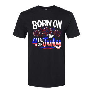 Born On The 4th Of July Birthday Party Usa Softstyle CVC T-Shirt