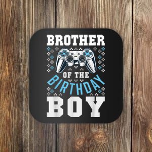 Brother Of The Birthday Boy Matching Video Gamer Birthday Coaster