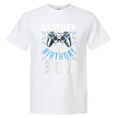 Brother Of The Birthday Boy Matching Video Gamer Birthday Garment-Dyed Heavyweight T-Shirt