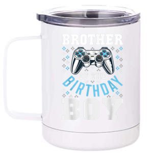 Brother Of The Birthday Boy Matching Video Gamer Birthday 12 oz Stainless Steel Tumbler Cup