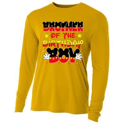 Brother Of The Birthday Boy Mouse Family Matching Cooling Performance Long Sleeve Crew