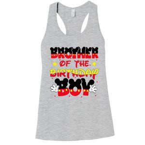 Brother Of The Birthday Boy Mouse Family Matching Women's Racerback Tank