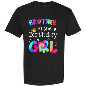 Brother of the Birthday Tie Dye Family Matching Party Garment-Dyed Heavyweight T-Shirt