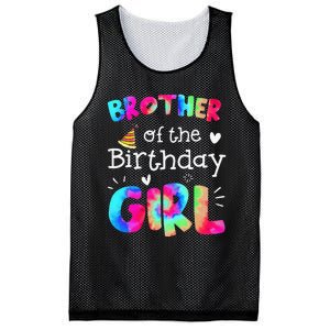 Brother of the Birthday Tie Dye Family Matching Party Mesh Reversible Basketball Jersey Tank