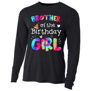 Brother of the Birthday Tie Dye Family Matching Party Cooling Performance Long Sleeve Crew