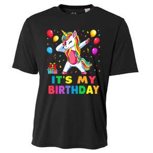 Brother of The Birthday Girl Unicorn Dabbing Party  Cooling Performance Crew T-Shirt