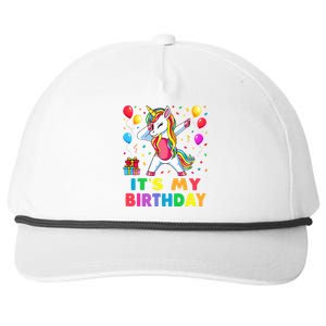 Brother of The Birthday Girl Unicorn Dabbing Party  Snapback Five-Panel Rope Hat