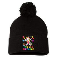 Brother of The Birthday Girl Unicorn Dabbing Party  Pom Pom 12in Knit Beanie